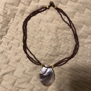 Brown shell necklace